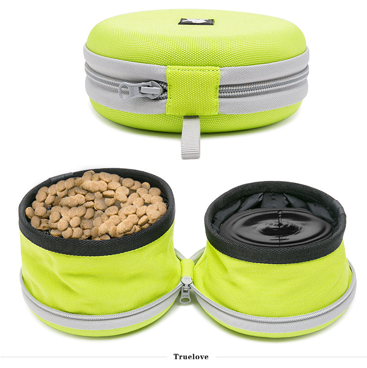 True Love Food & Water Bowl Neon Yellow