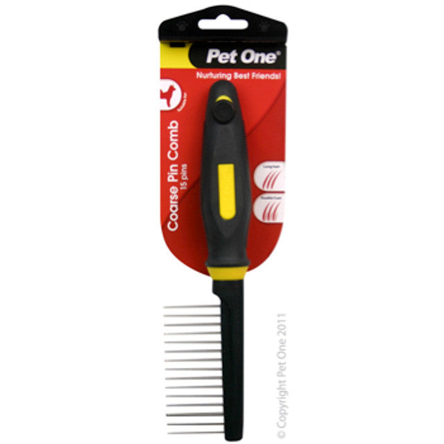 Pet One Grooming - Coarse Pin Moulting Comb 15 Pins